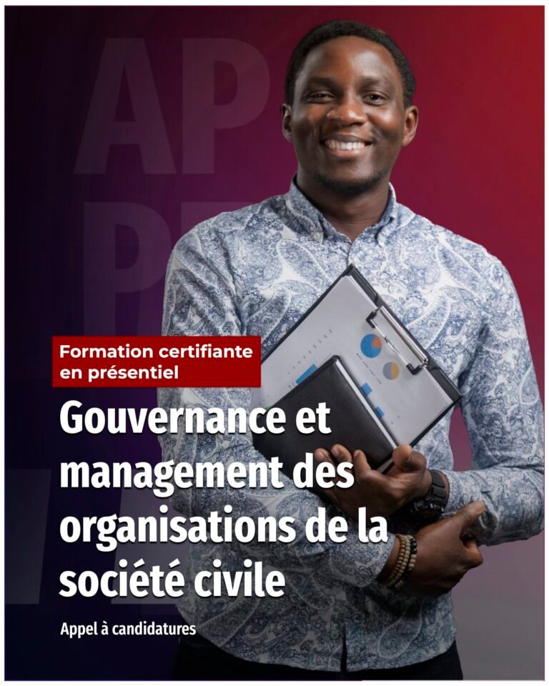 Dr Michel Muvudi: Appel à candidatures – Formation certifiante en « Gouvernance et management des organisations de la société civile (6è édition) »